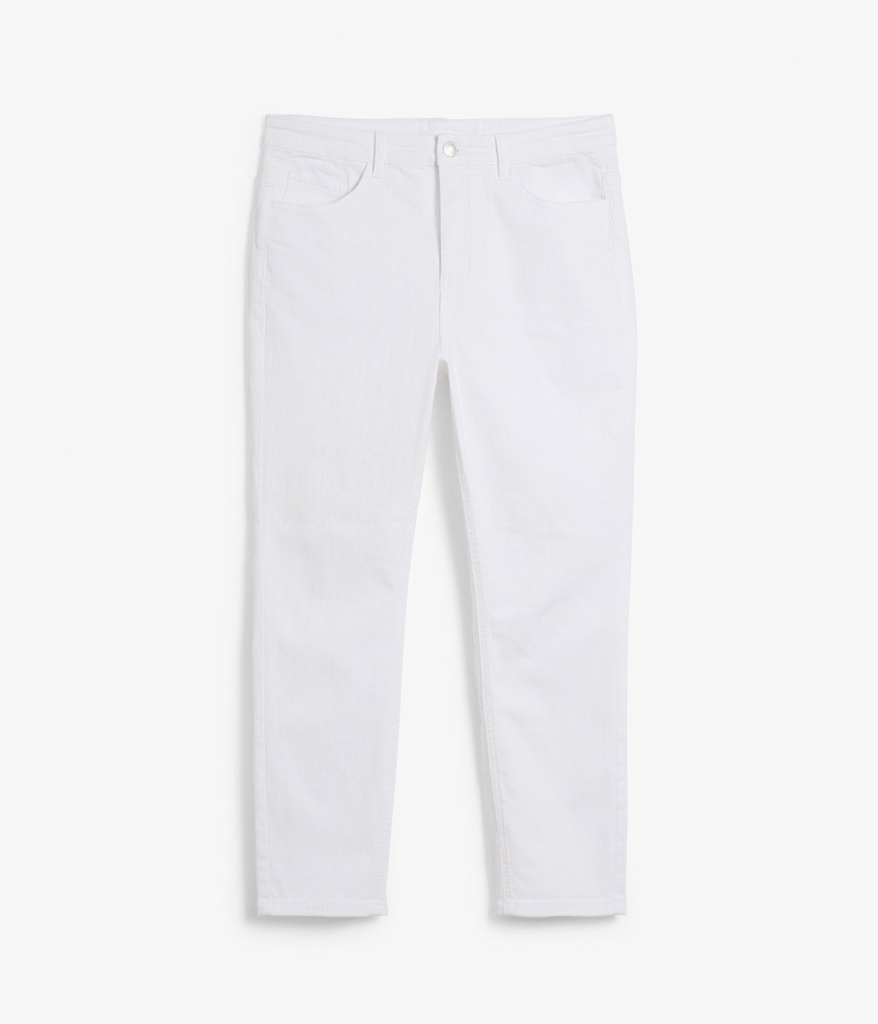 Cropped twill jeans - Valkoinen - 5