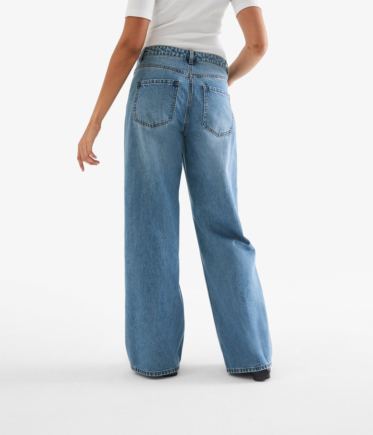 Wide Jeans High Waist Denim - null - 2