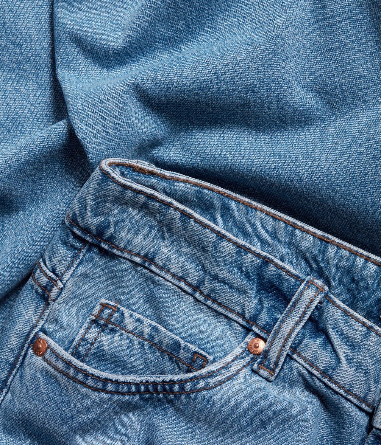 Wide Jeans High Waist Denim - null - 5