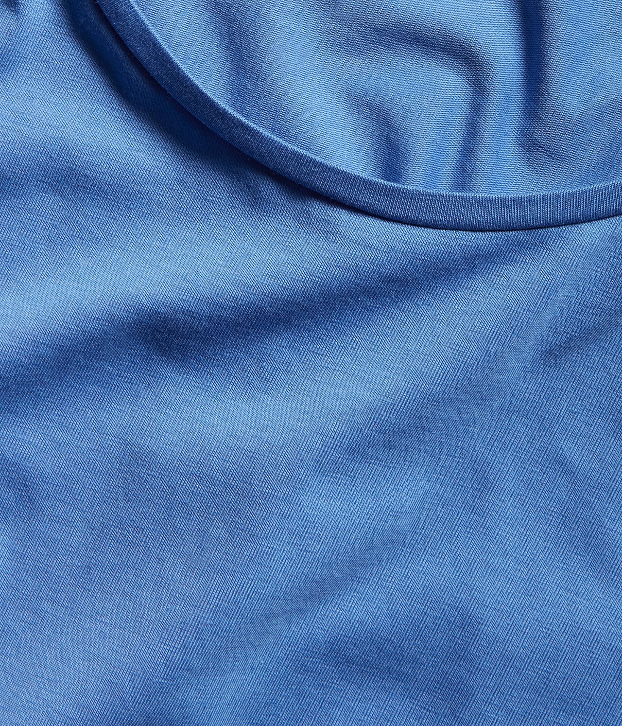 Koszulka basic z okrągłym dekoltem - Niebieski - 4