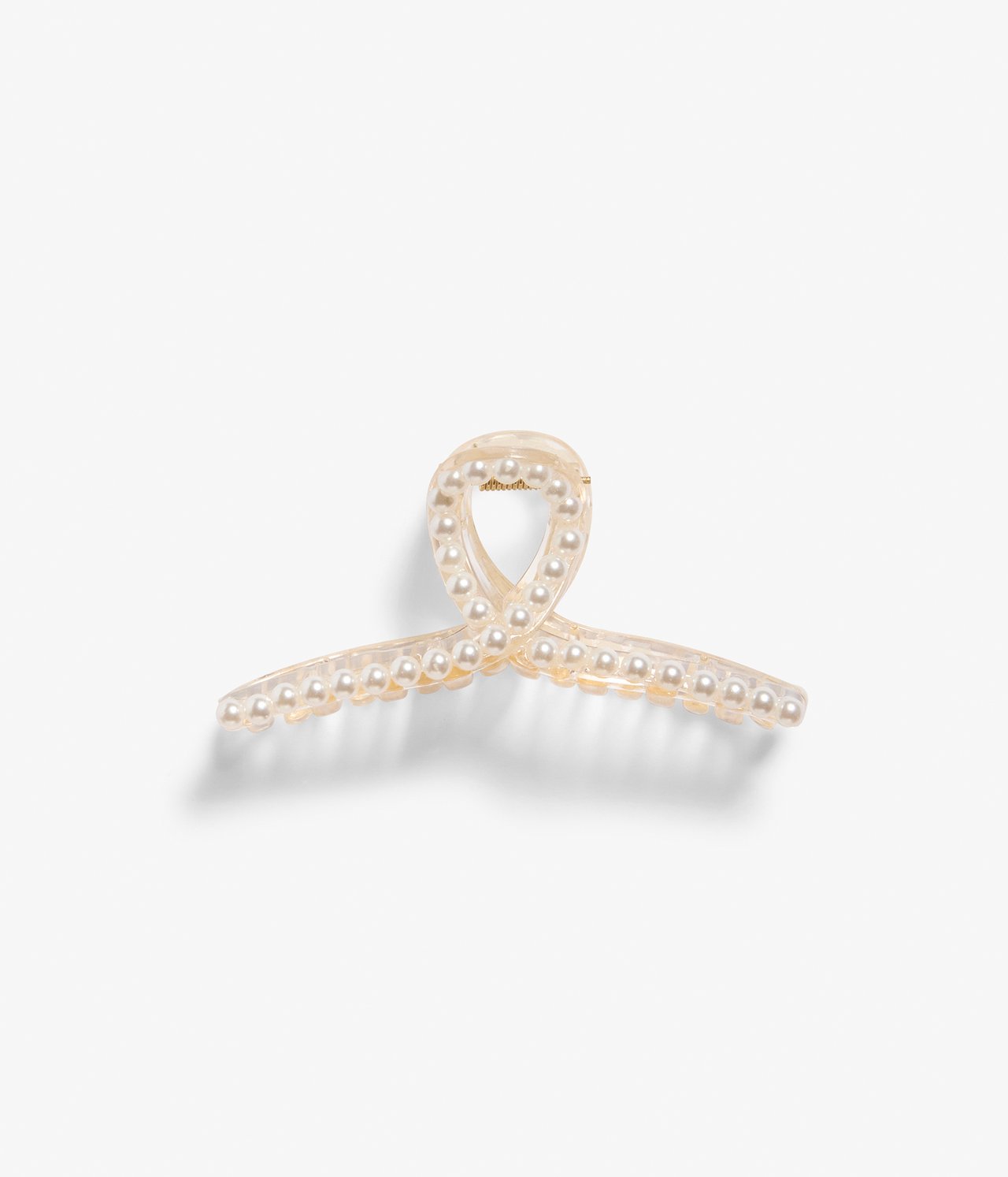 Klamra do włosów, z perełkami - Offwhite - 1