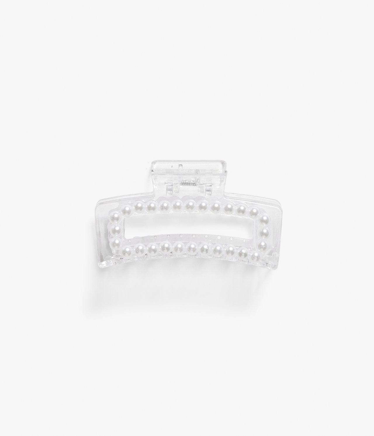 Hårklemme med perler - Offwhite - 1