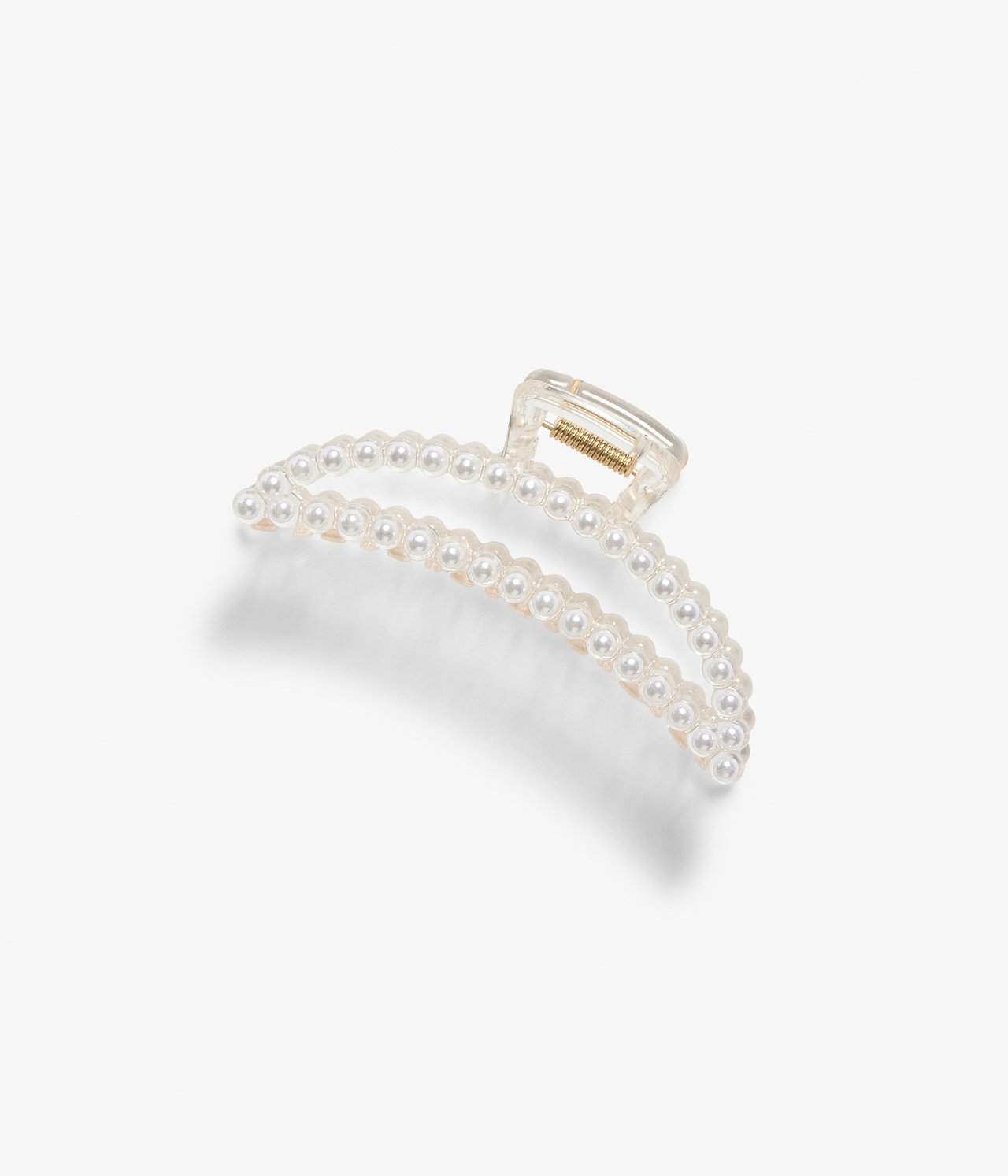 Hårklemme med perler - Offwhite - 1