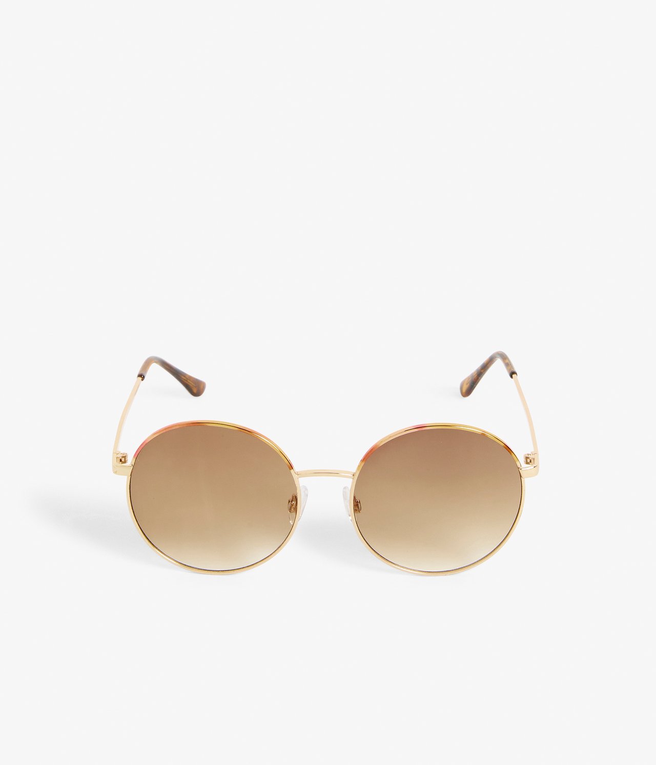 Okrągłe okulary przeciwsłoneczne - Złoty - 1