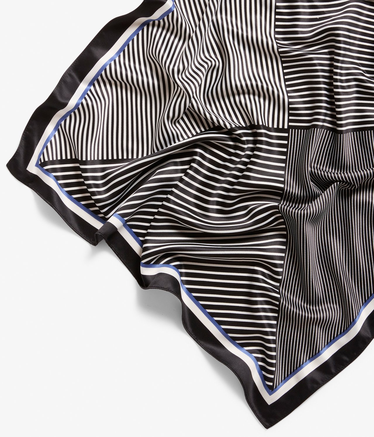 Mönstrad scarf - Svart - 2