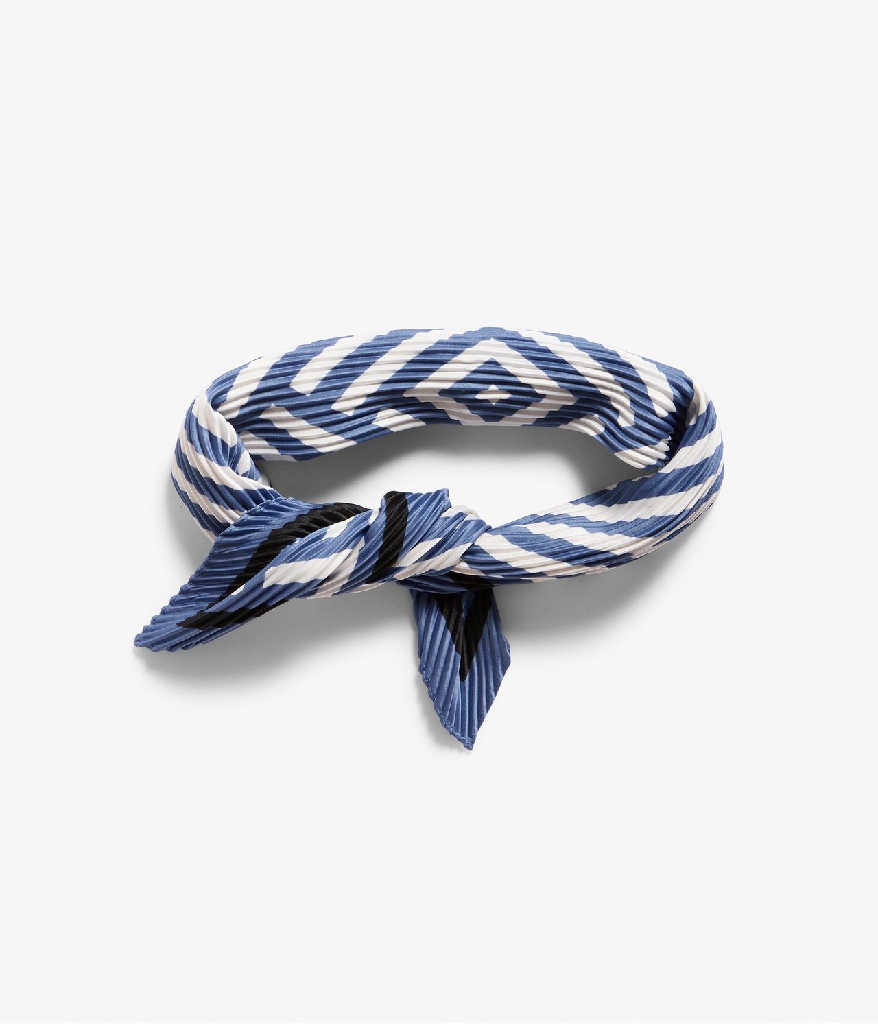 Plisserad satinscarf Blå - ONE SIZE - 0