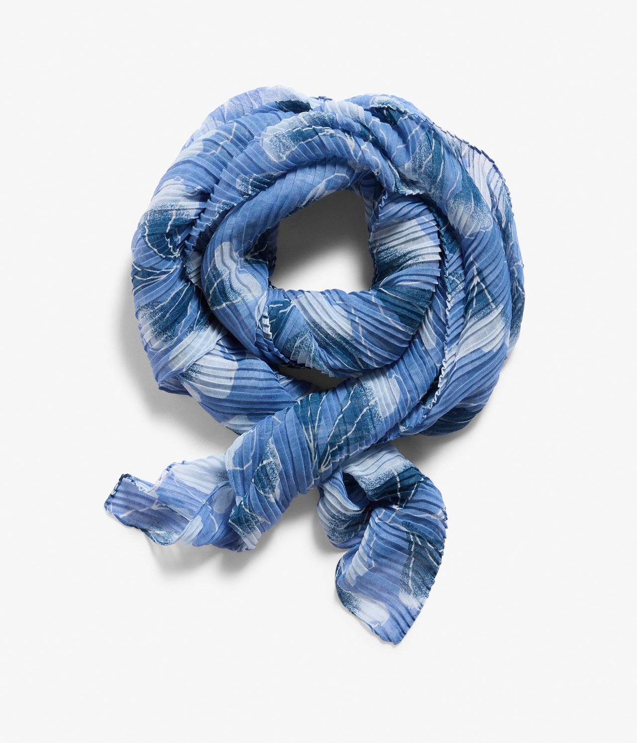 Plisserad scarf Blå - ONE SIZE - 0