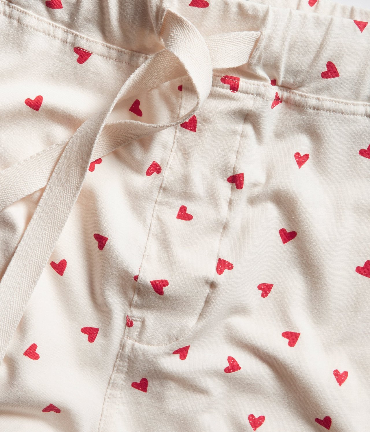 Sydänkuvioiset pyjamashortsit Luonnonvalkoinen - null - 9