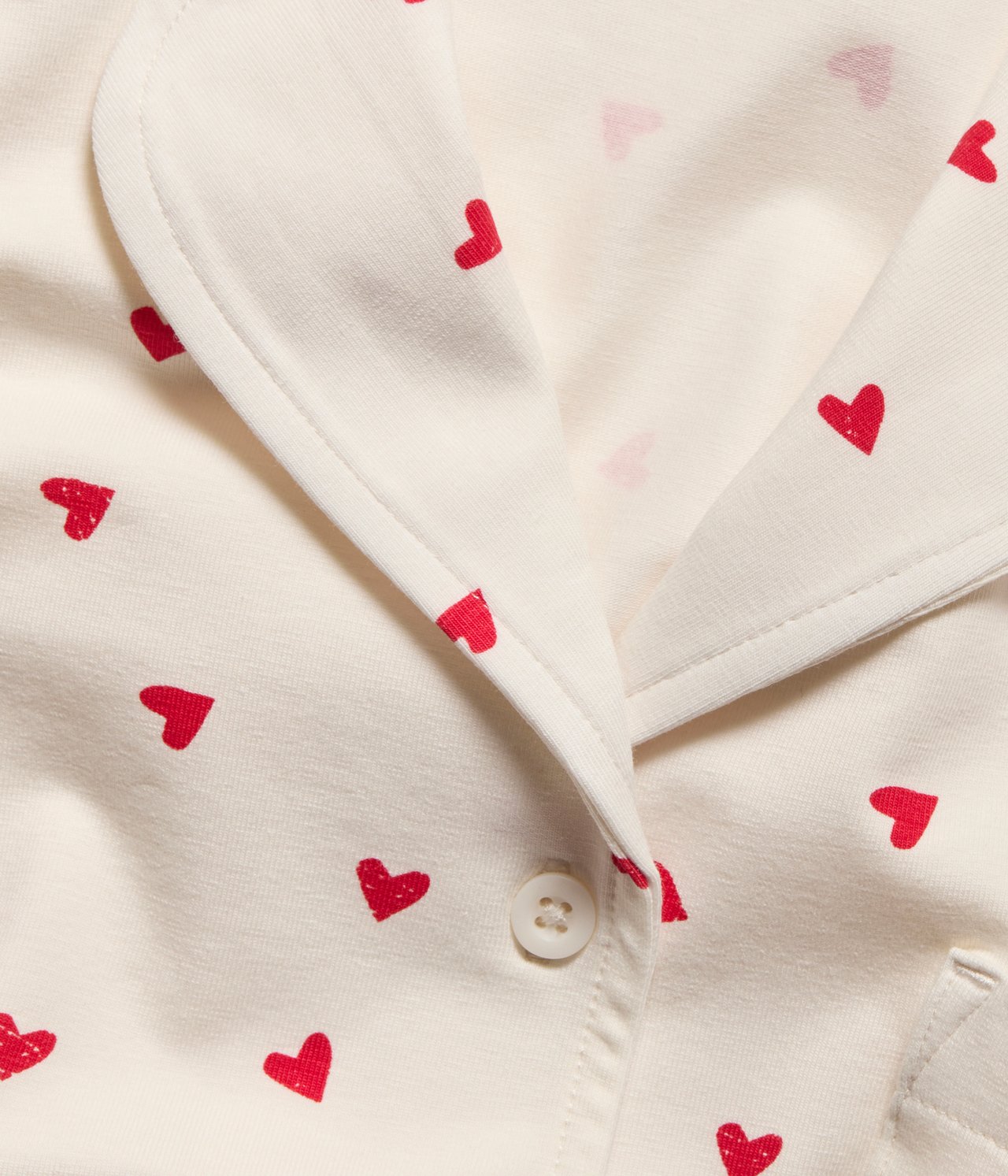 Sydänkuvioinen pyjama - Luonnonvalkoinen - 5