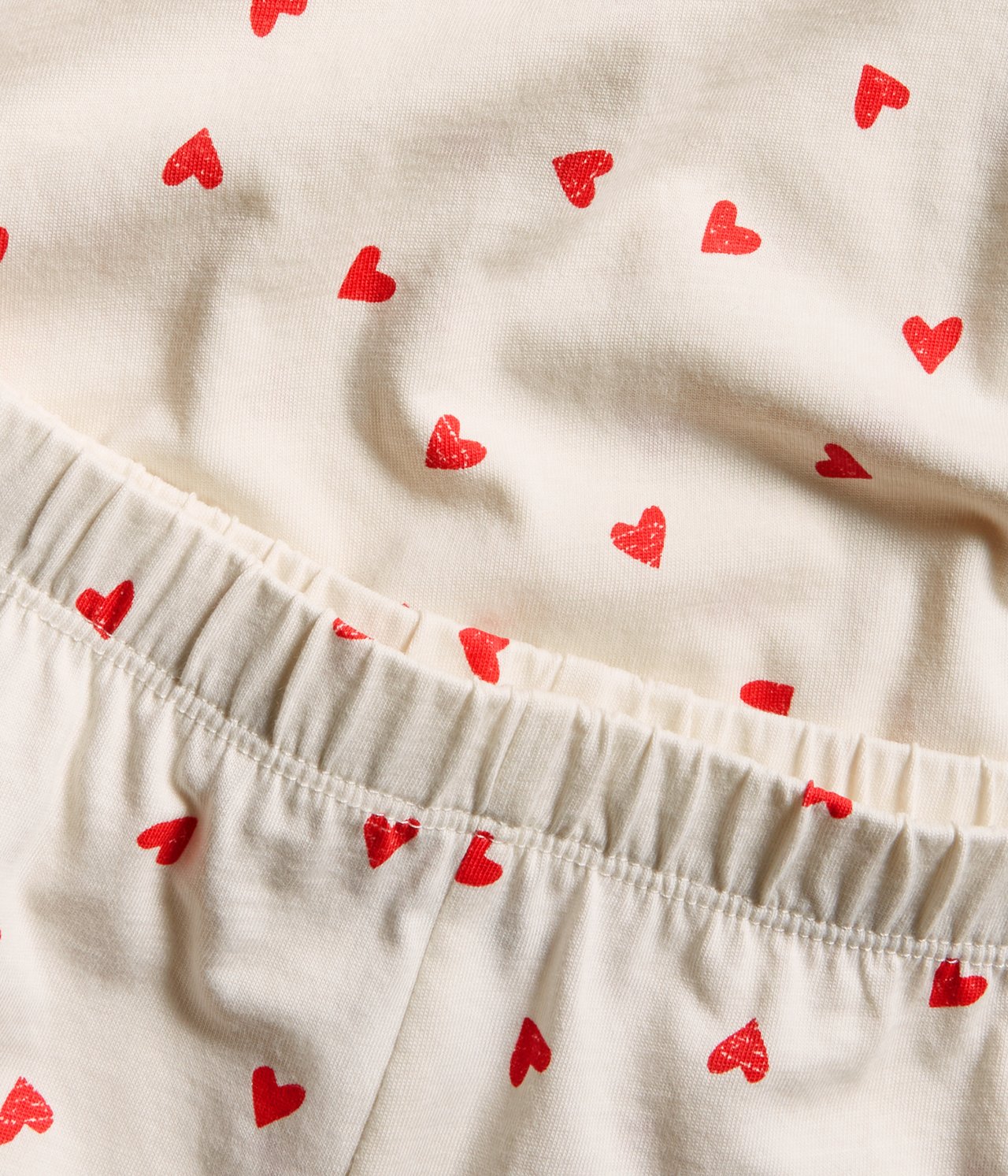 Pyjamas med hjärtan Offwhite - null - 9