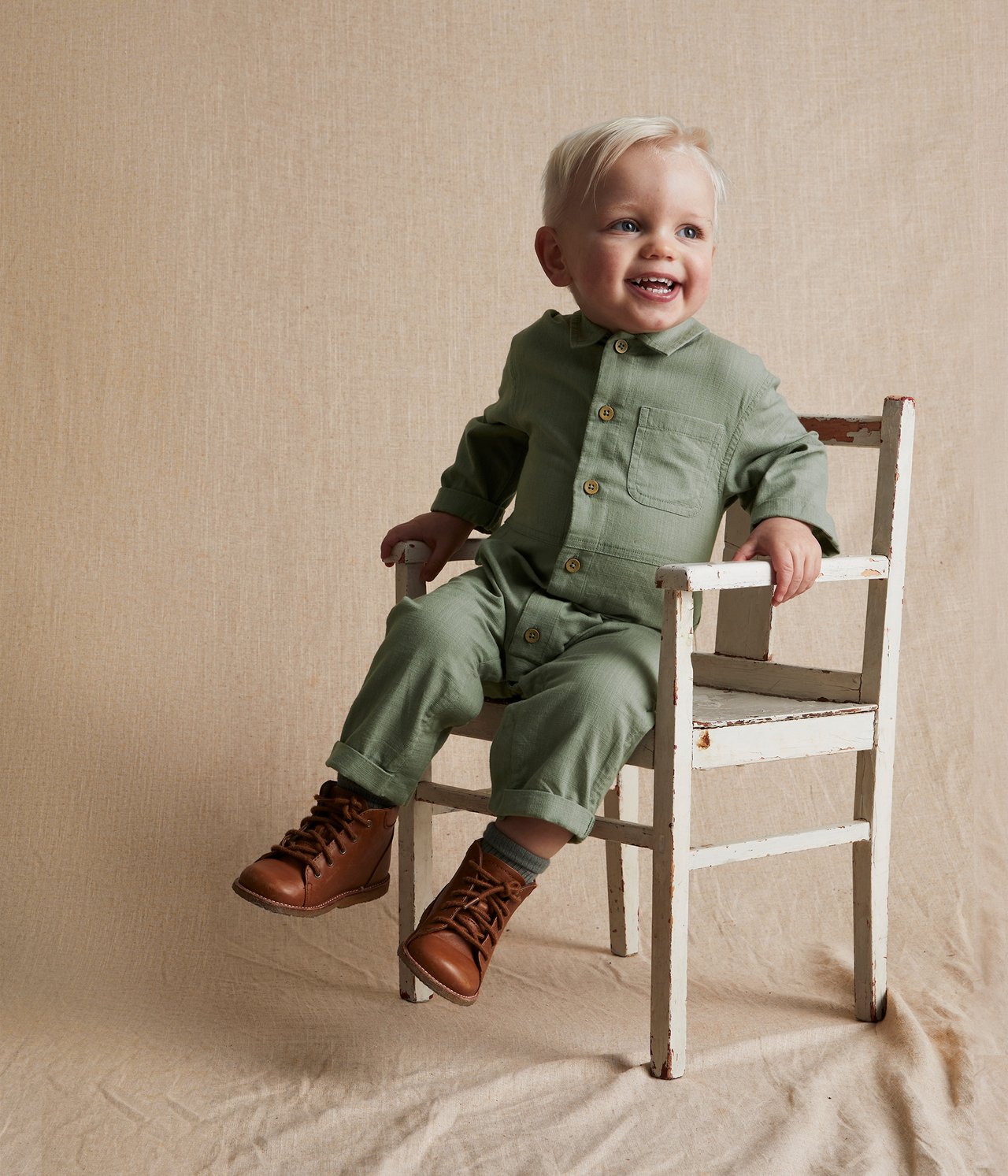 Jumpsuit baby - Mörkgrön - 3