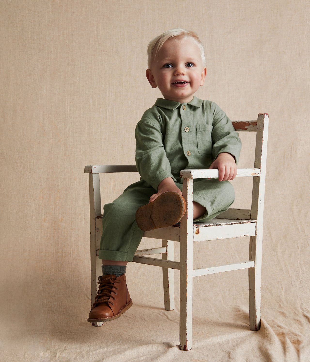 Jumpsuit baby - Mörkgrön - 1