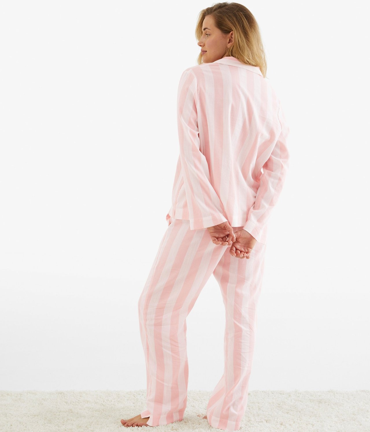 Stripete pyjamas Lyserosa - null - 2
