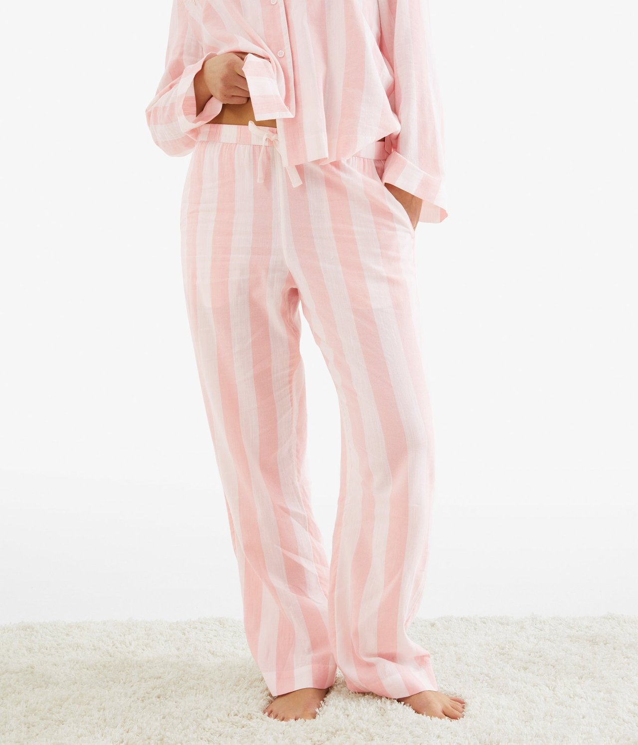 Stripete pyjamas Lyserosa - null - 5