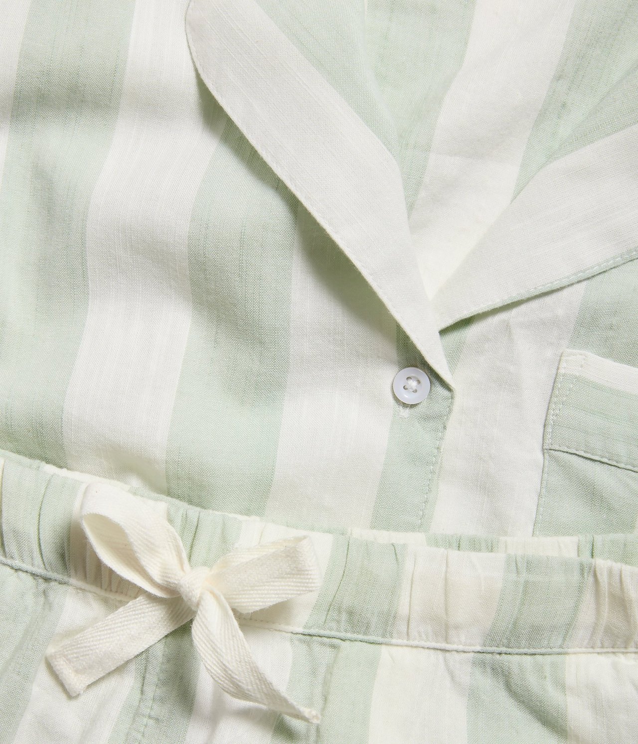 Stripete pyjamas Lysegrønn - null - 4