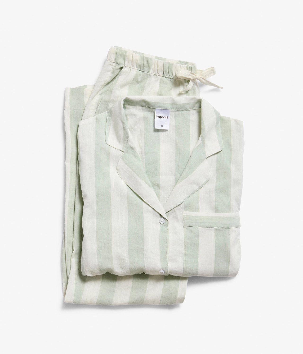 Stripete pyjamas Lysegrønn - null - 1