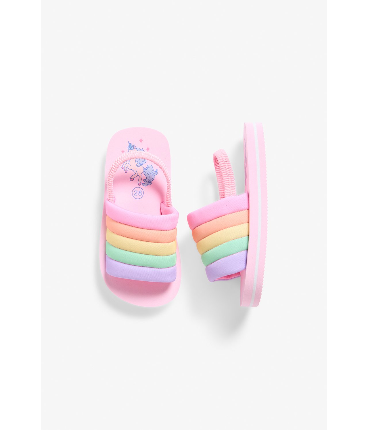 Kolorowe sandały - Różowy - 2