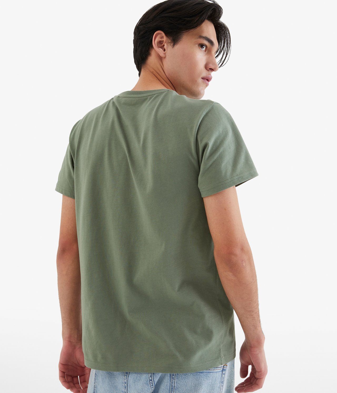 T-shirt z okrągłym dekoltem - Zielony - 3