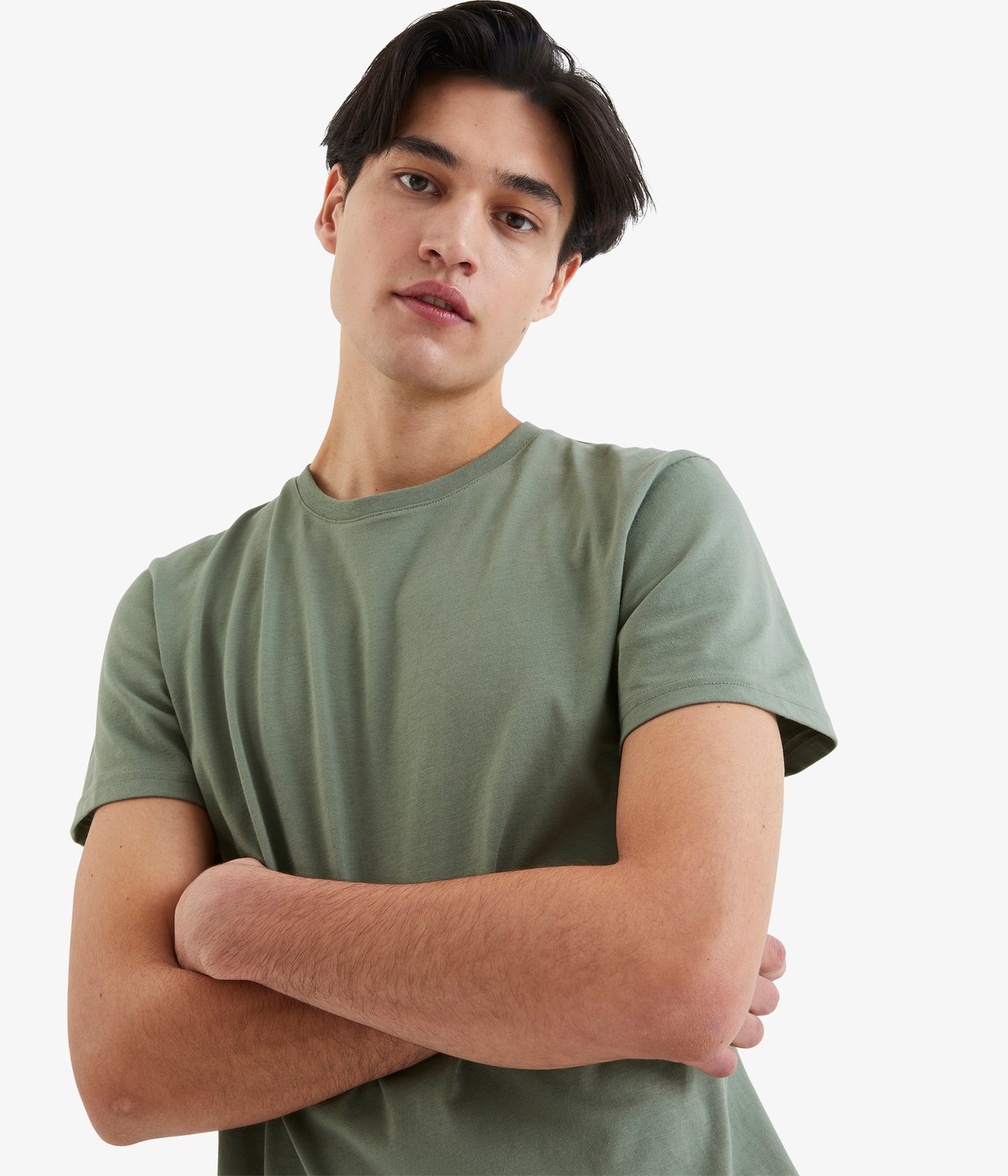 T-shirt z okrągłym dekoltem - Zielony - 2