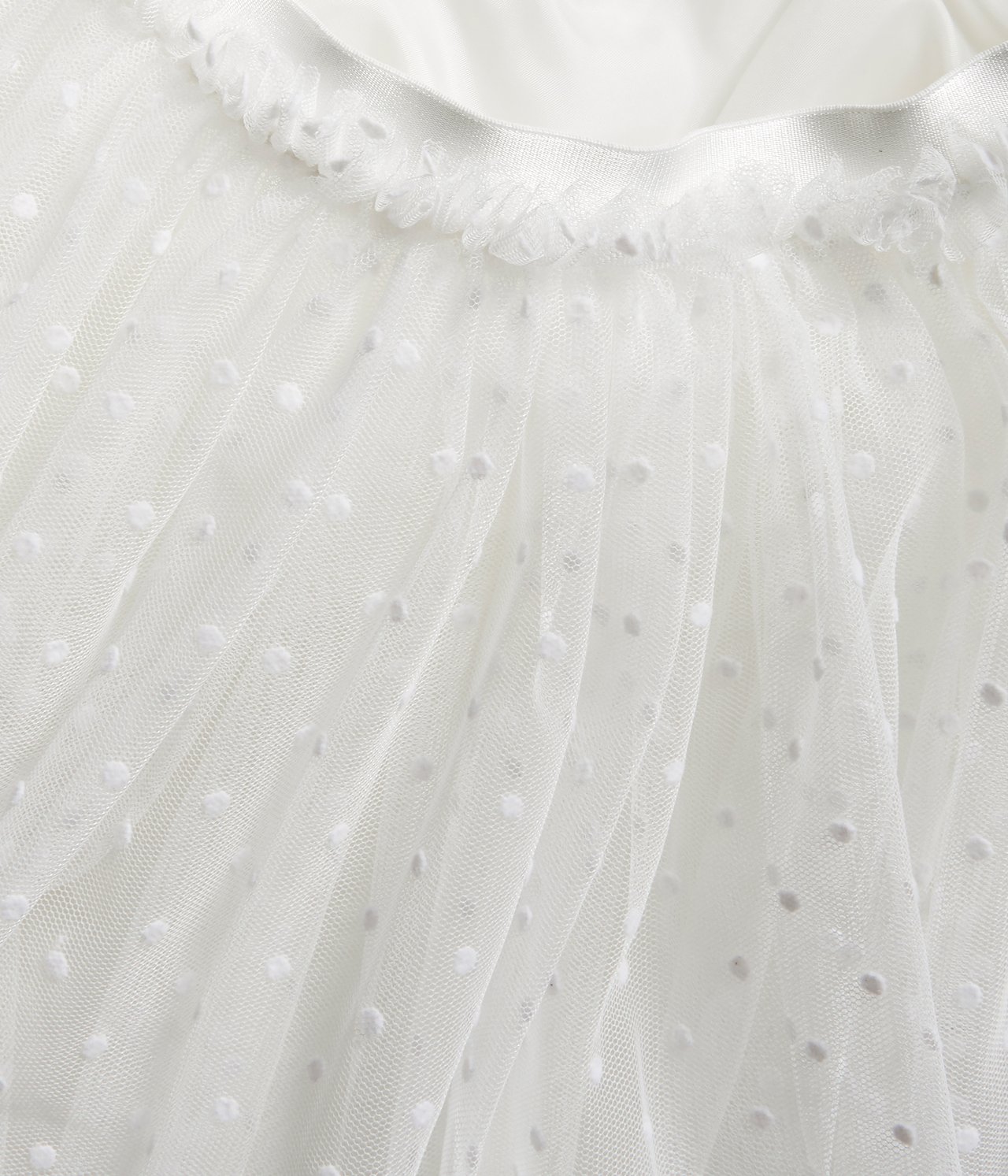 Prikkete tyllskjørt - Offwhite - 6