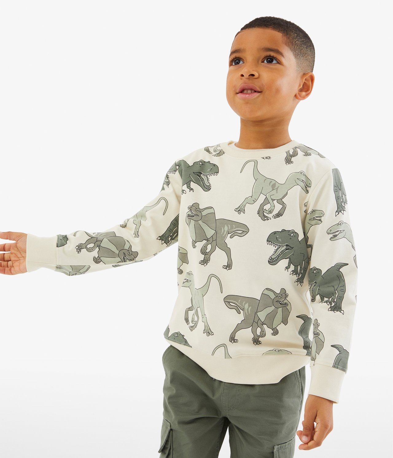 Bluza w dinozaury - Jasnobeżowy - 3