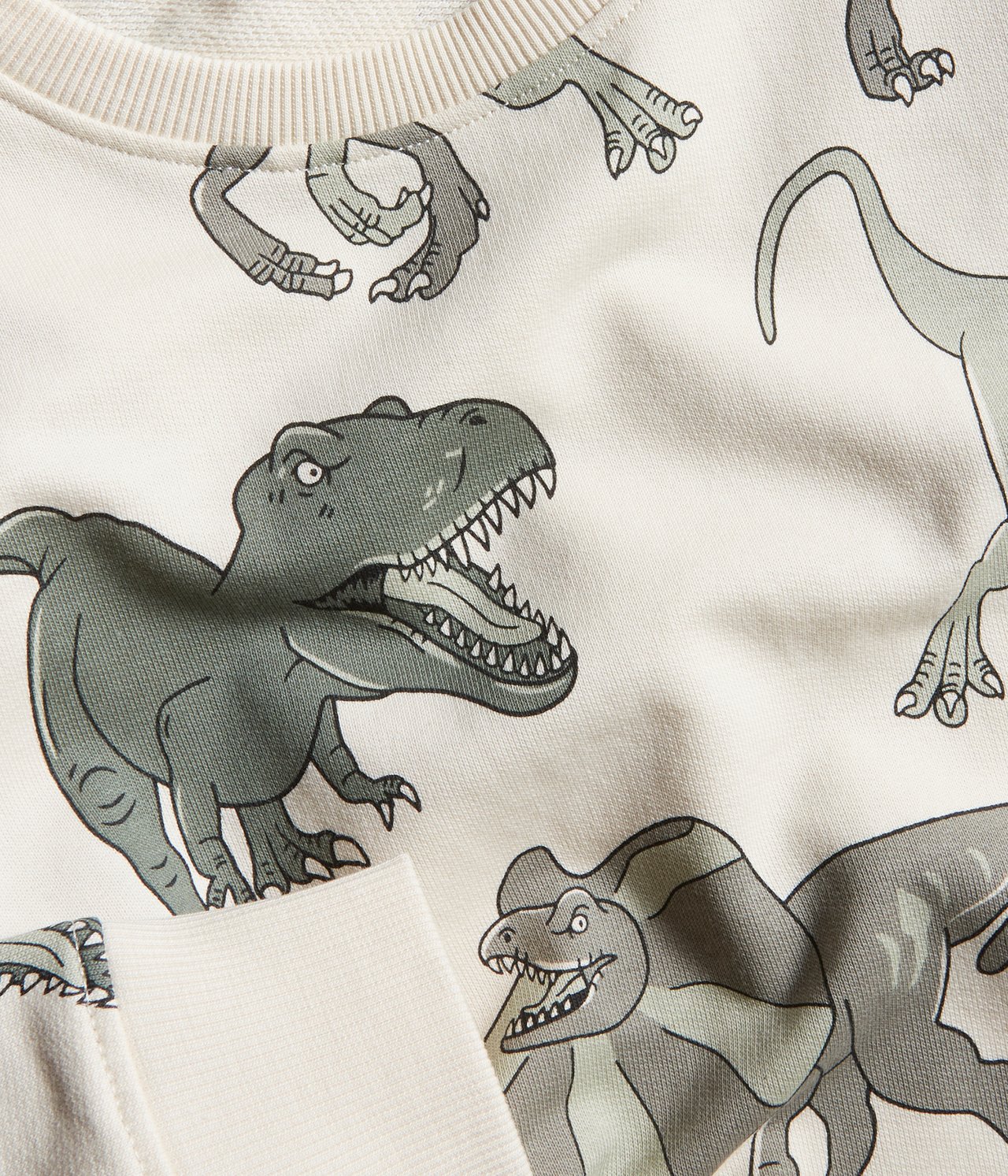 Sweatshirt med dinosaurier Ljusbeige - null - 3