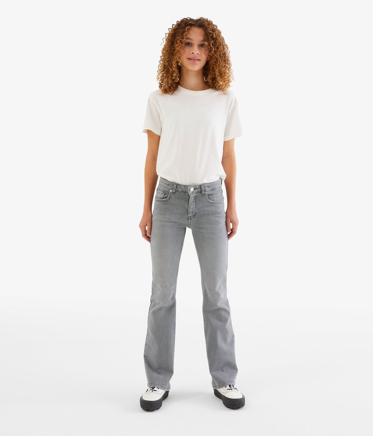 Bootcut-malliset farkut - Hopeanharmaa - 2