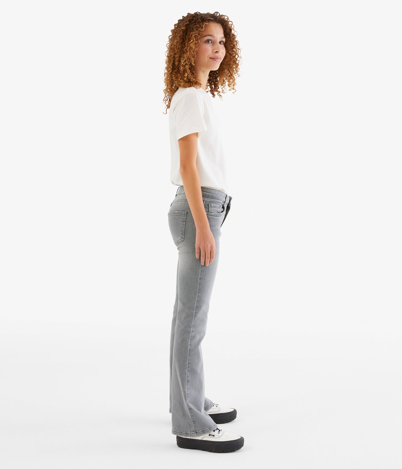 Bootcut-malliset farkut - Hopeanharmaa - 3