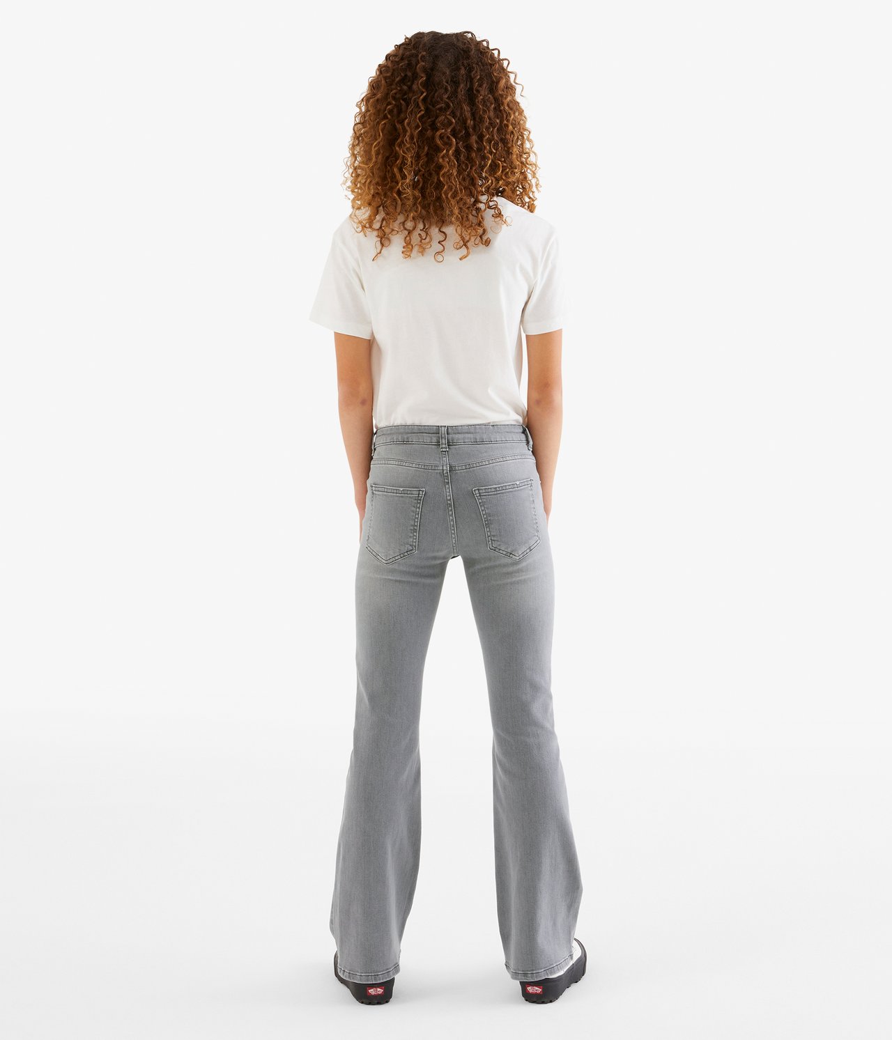 Bootcut-malliset farkut - Hopeanharmaa - 4