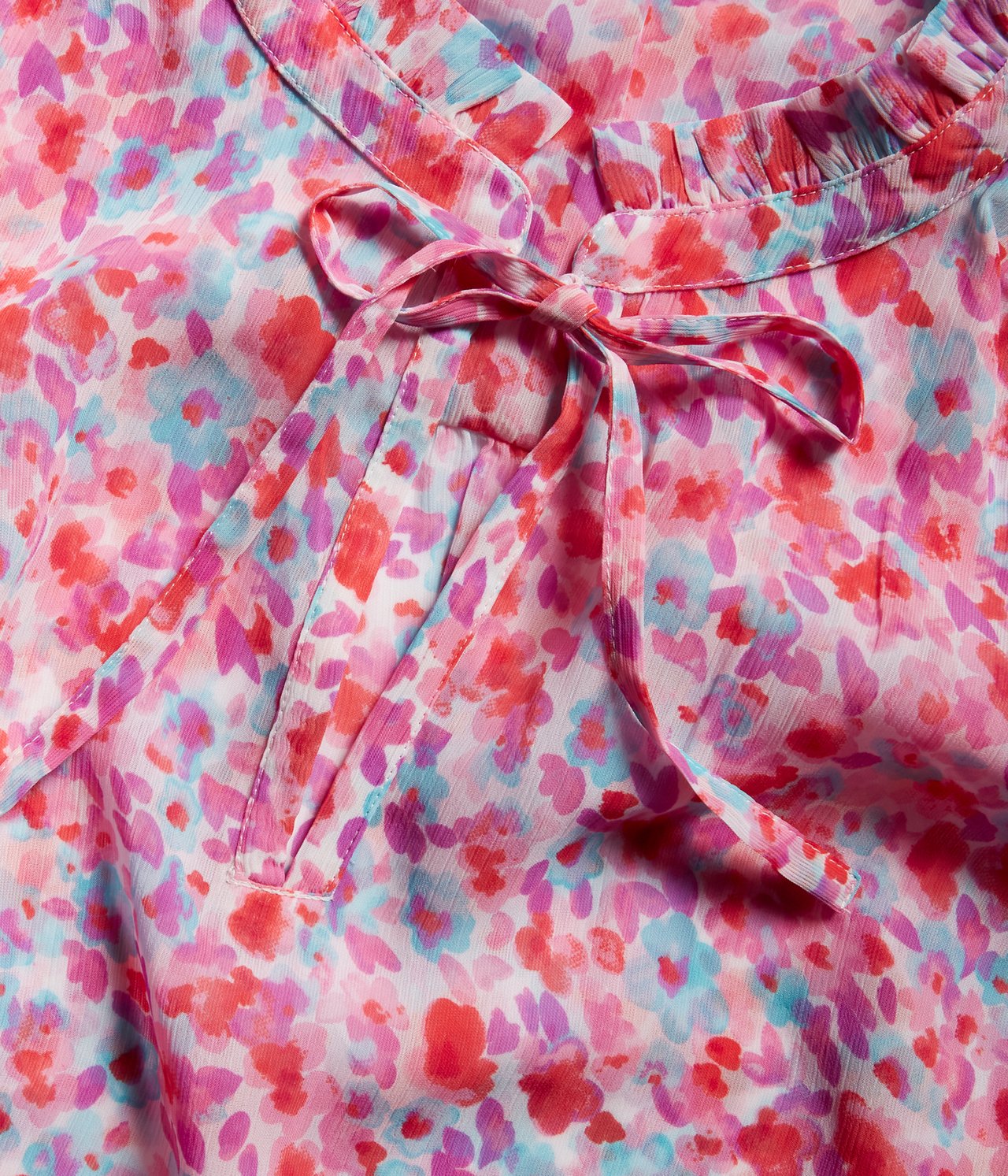 Kukkakuvioinen solmiopaita - Pinkki - 5