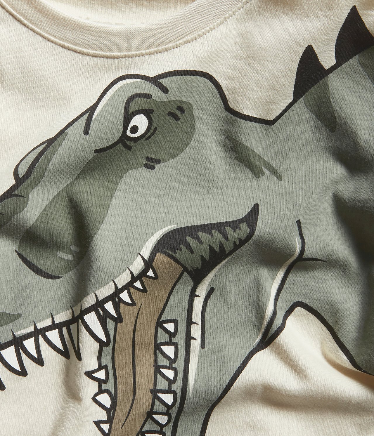 Långärmad t-shirt dinosaurie Ljusbeige - null - 3
