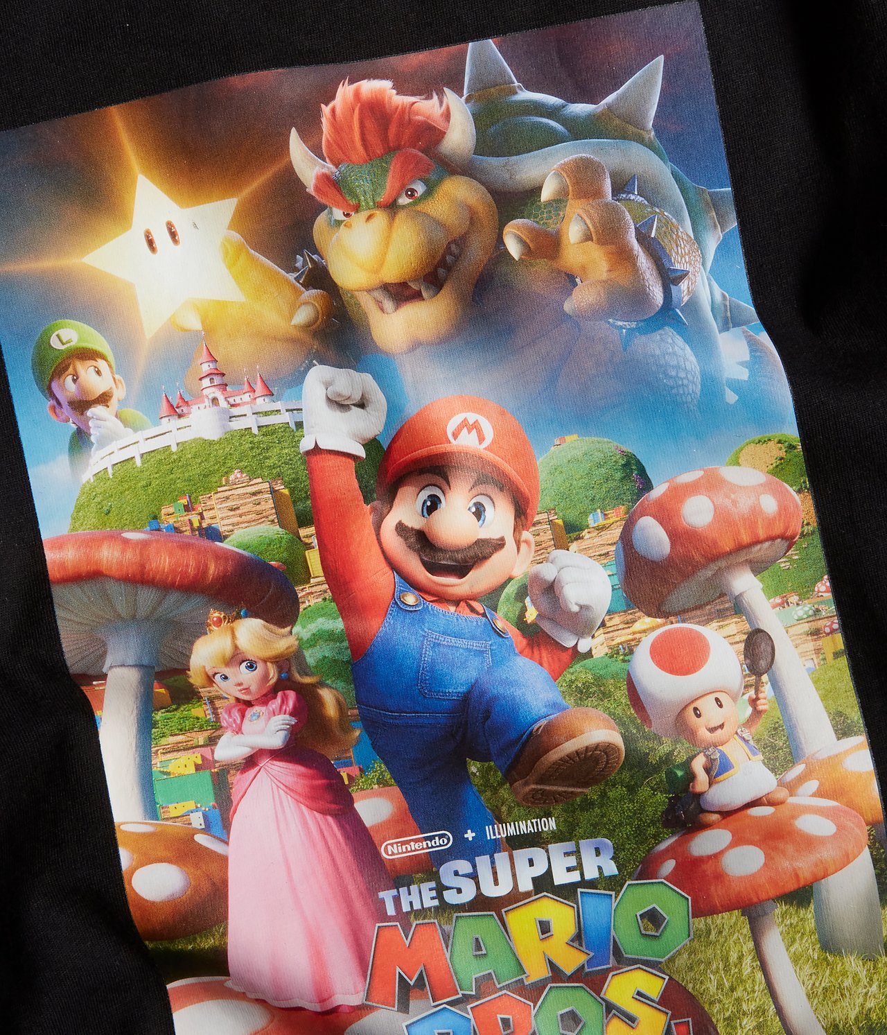 T-skjorte Super Mario - Svart - 3