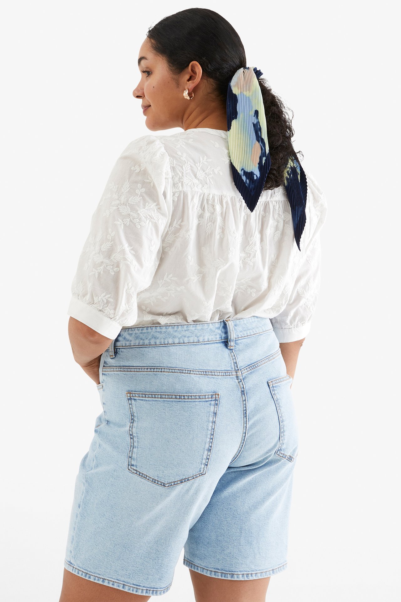 Farkkushortsit - Vaalea denim - 3