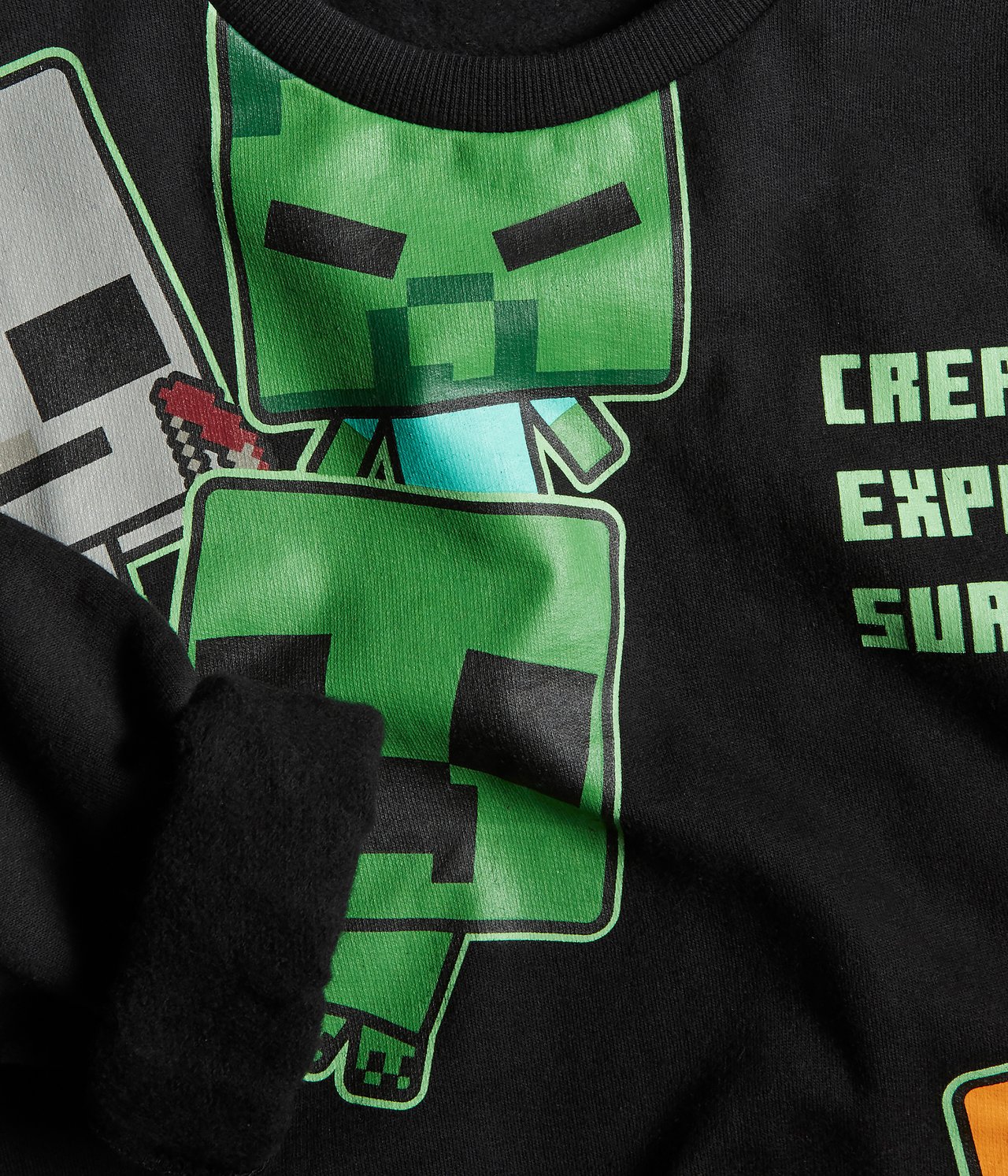 Minecraft-collegepaita - Musta - 3