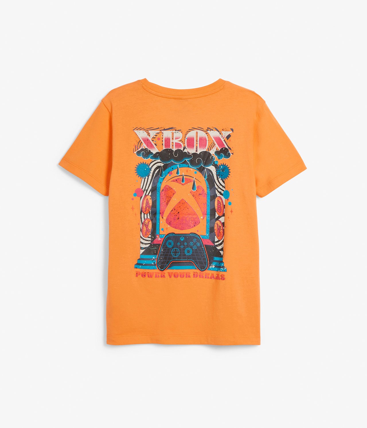 Xbox-t-paita, jossa on painatus selässä - Oranssi - 2