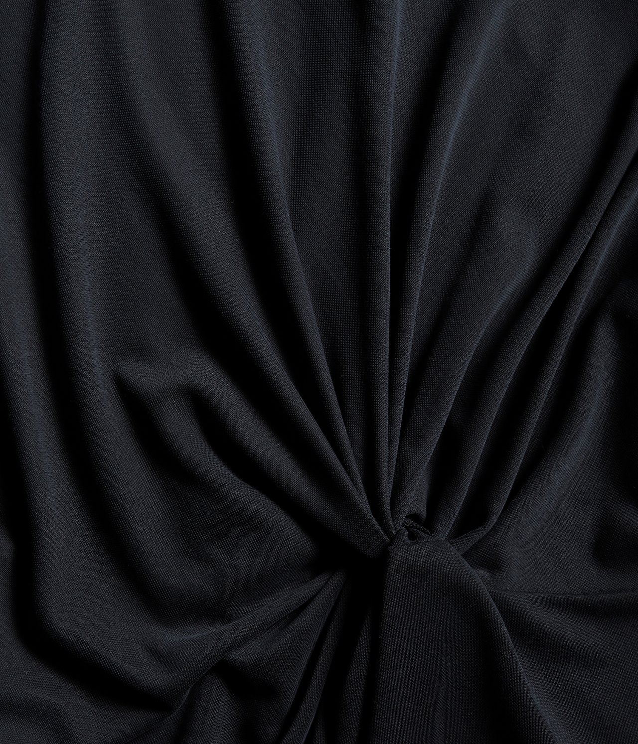 Długa sukienka z trykotu - Czarne - 4