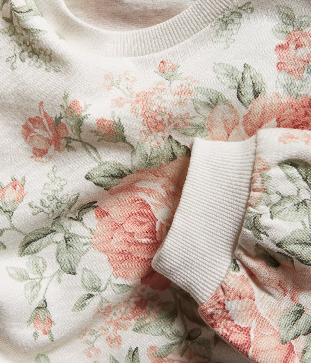 Bluza w kwiaty - Offwhite - 1