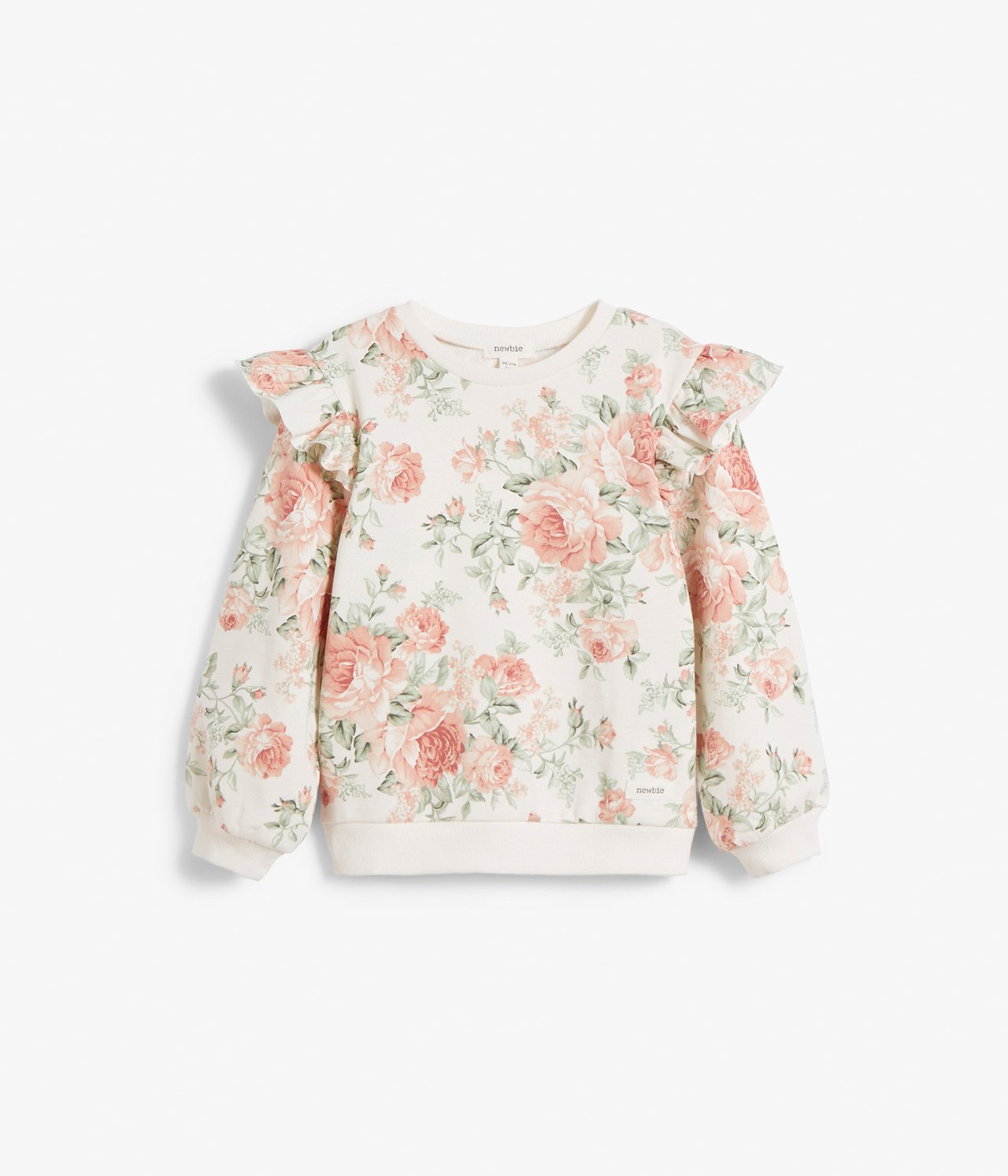 Blommig sweatshirt Offwhite - null - 1