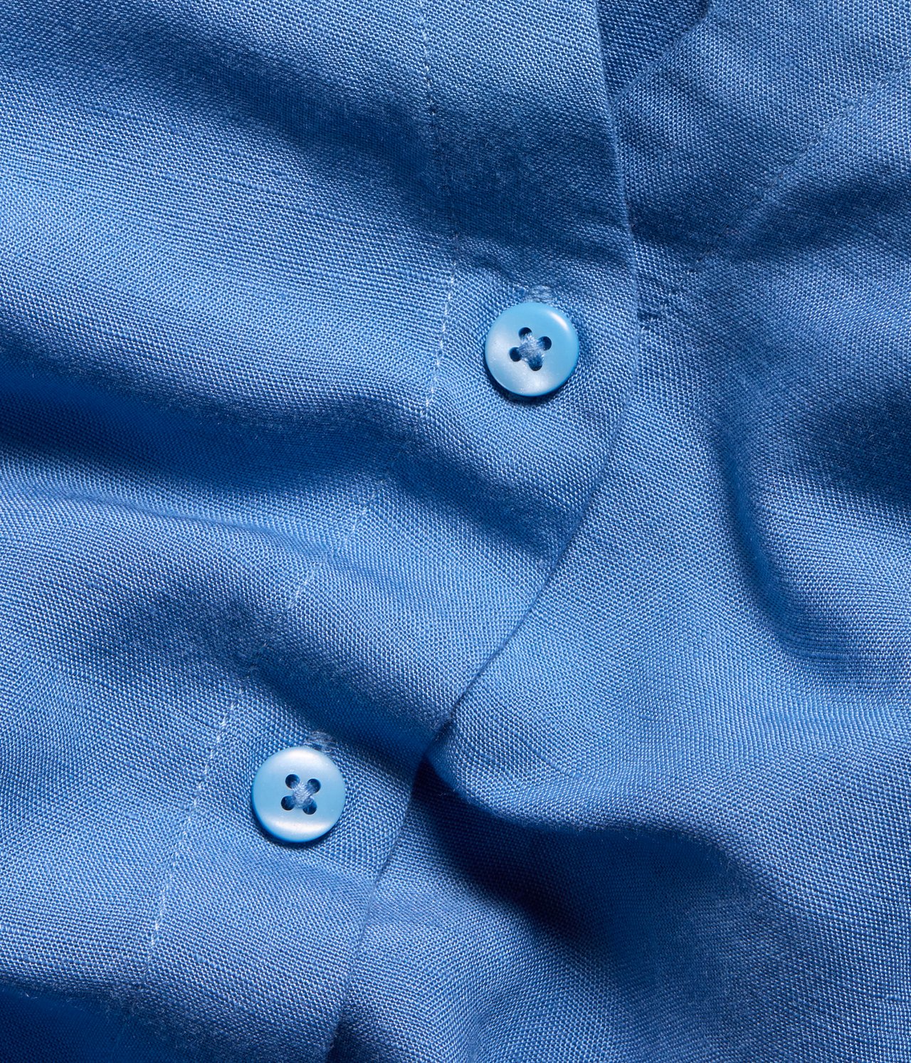 Bluse i linblanding Blå - null - 4