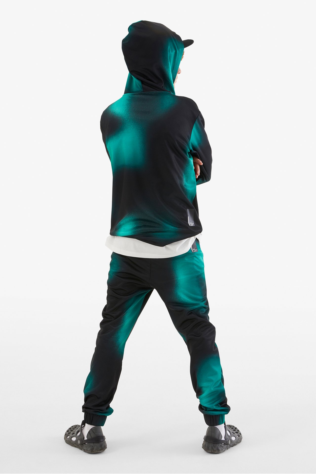 Bluza z kapturem, we wzory, z WCT - Zielony - 3