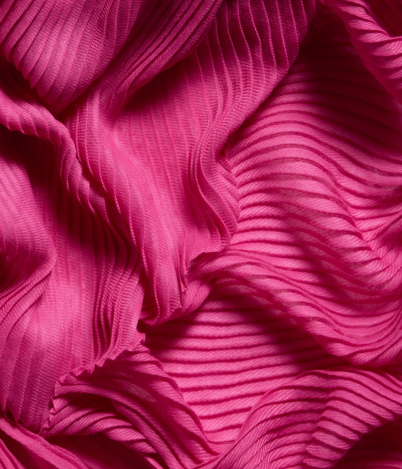 Pliseerattu huivi - Tummanpinkki - 1