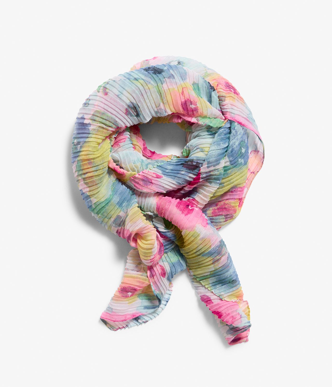 Plisserad scarf Offwhite - ONE SIZE - 1