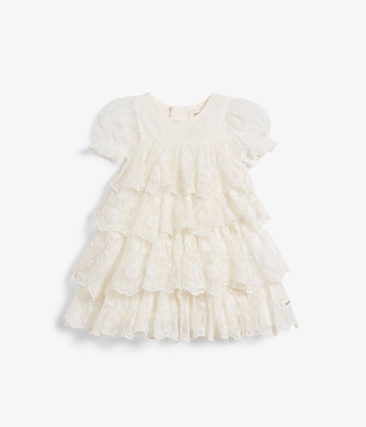 Sukienka z siateczki, z haftem, dla niemowląt - Offwhite - 9