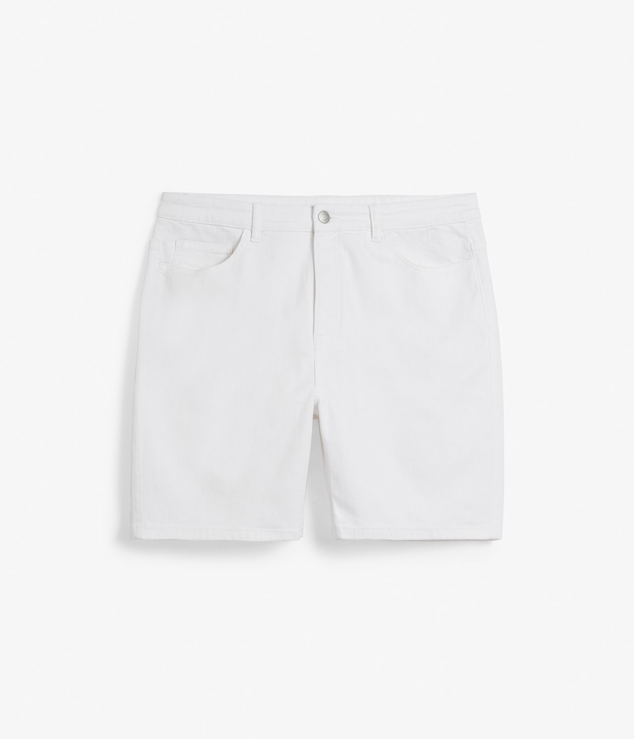 Jeansshorts i twill - Vit - 5