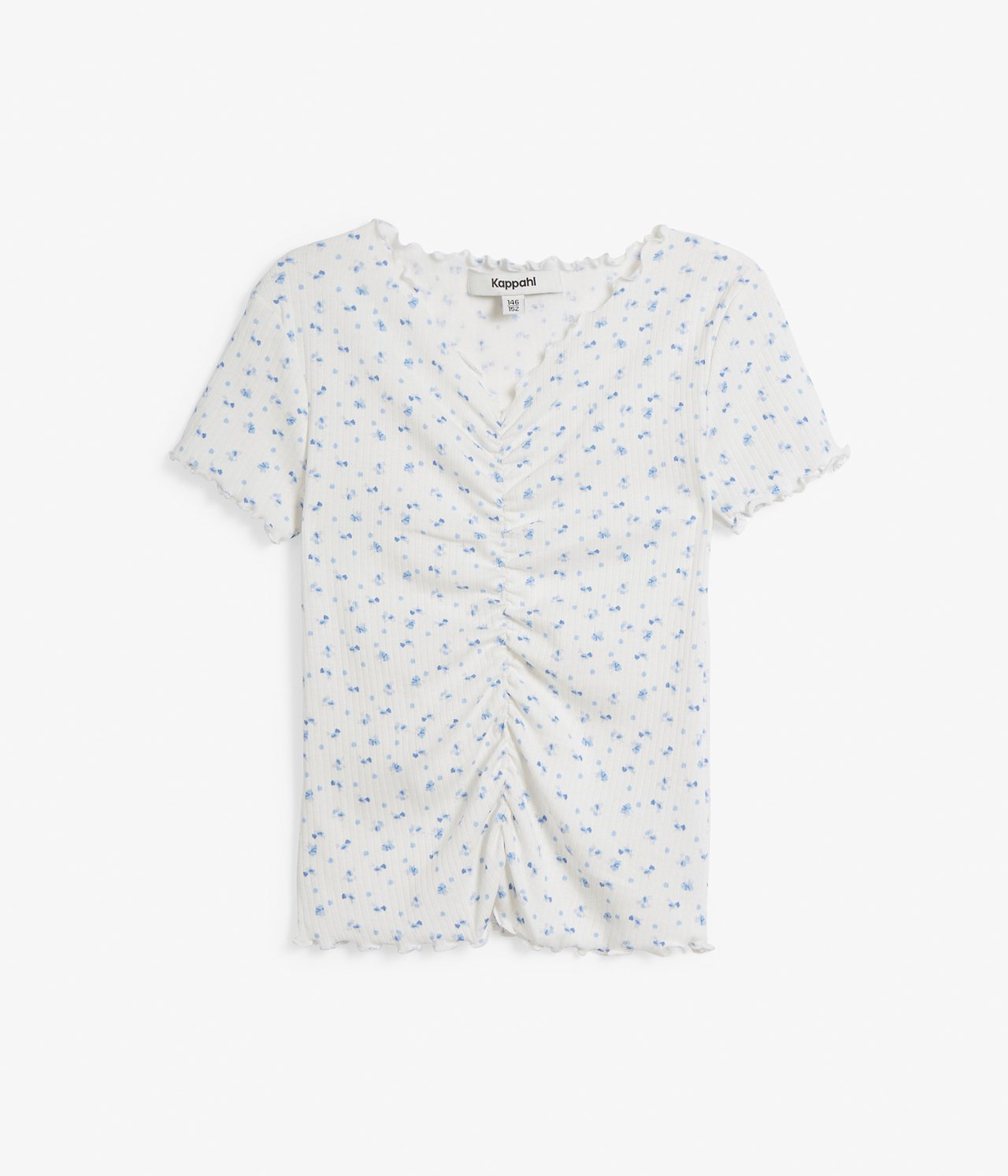 Blommig topp - Offwhite - 6