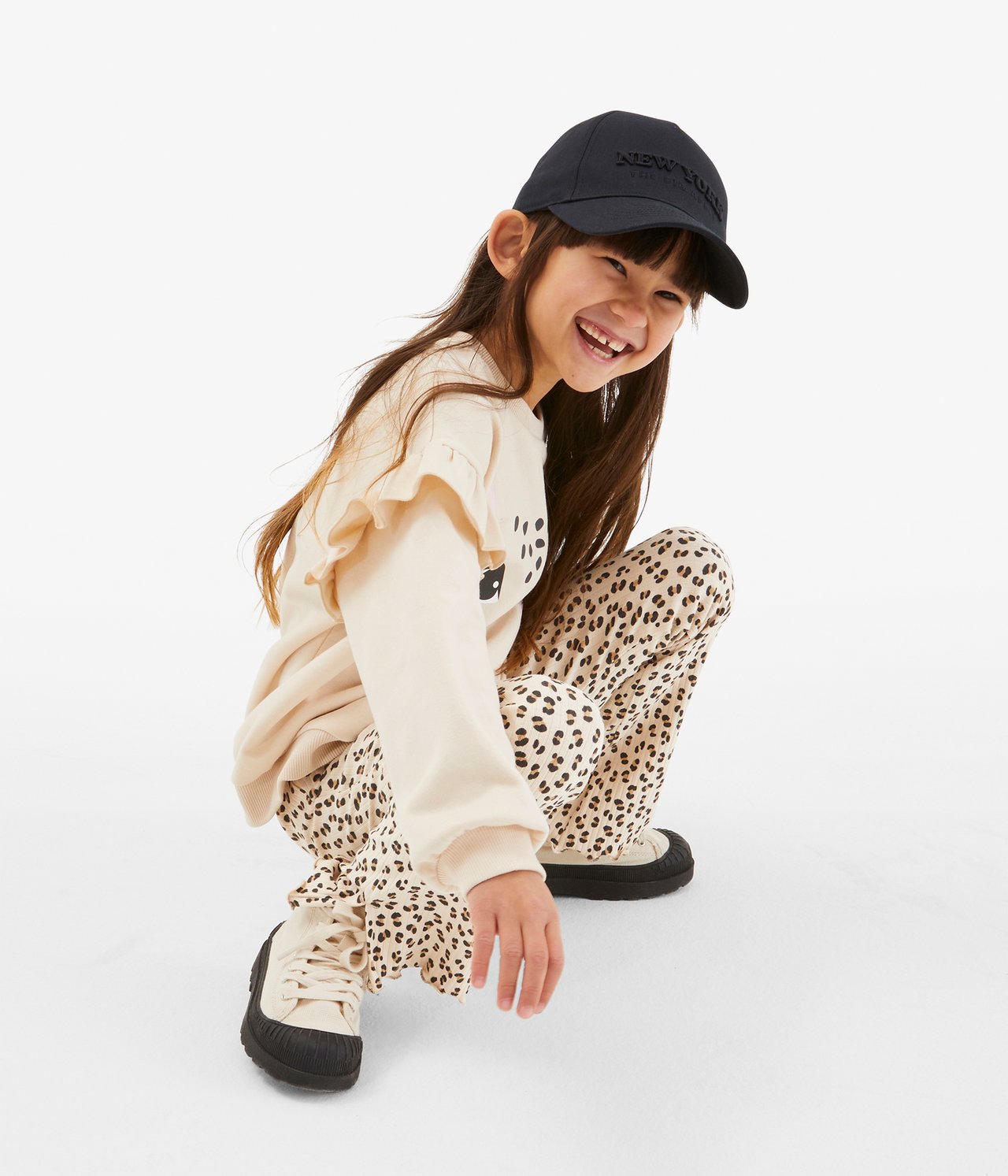 Leopardmönstrade leggings - Ljusbeige - 3