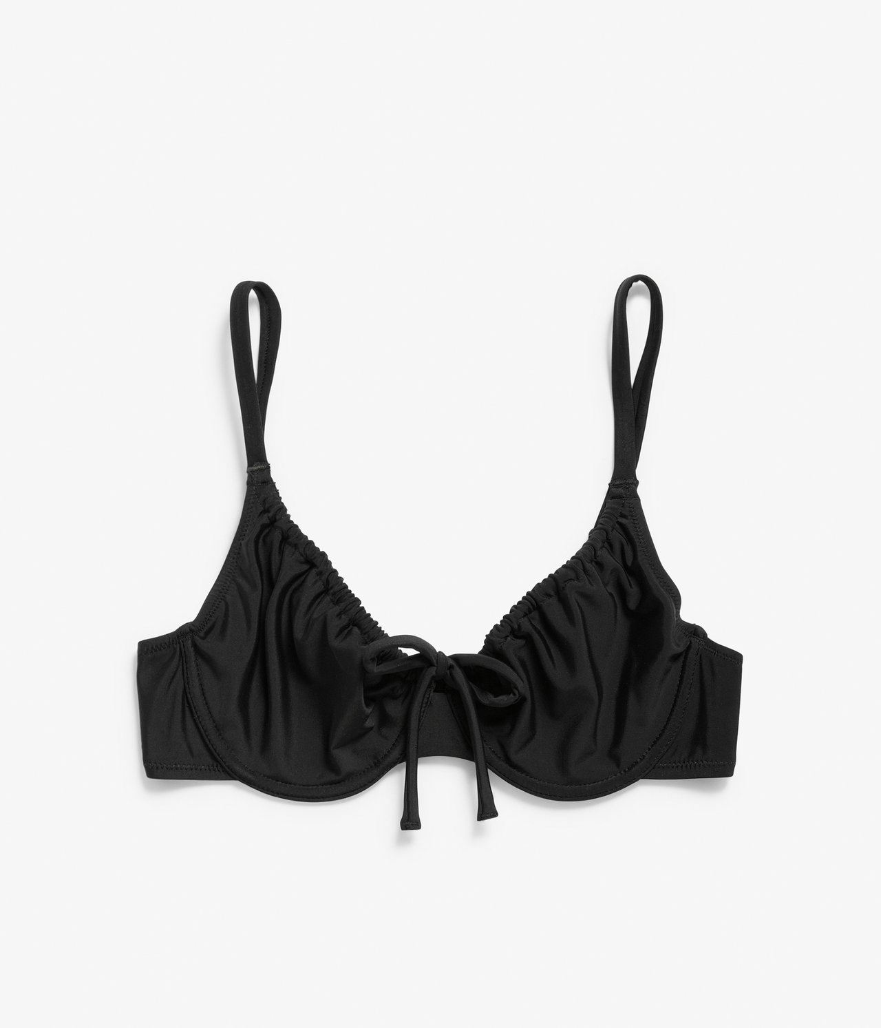 Bikiniyläosa, jossa on solmusomiste - Musta - 4