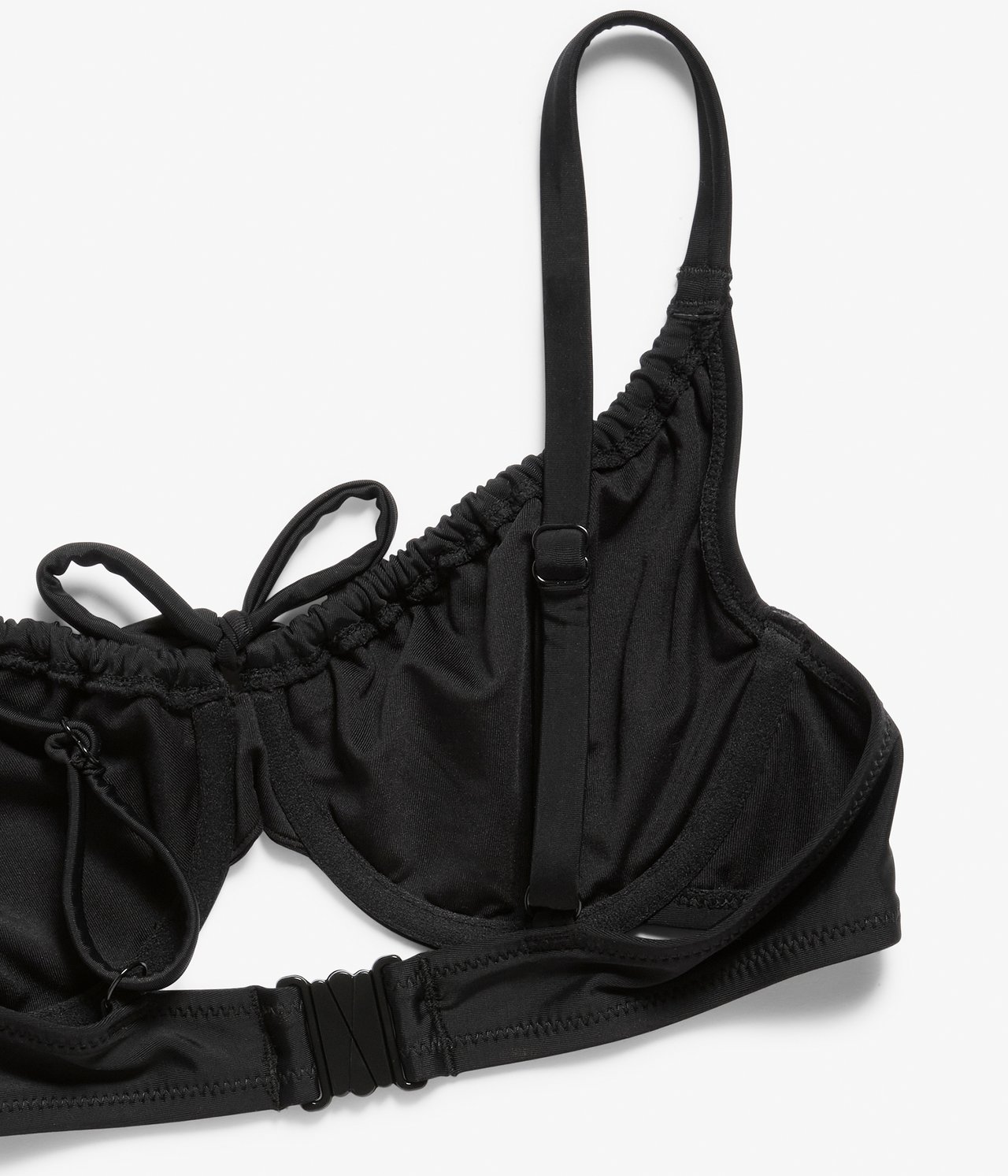 Bikiniyläosa, jossa on solmusomiste - Musta - 5