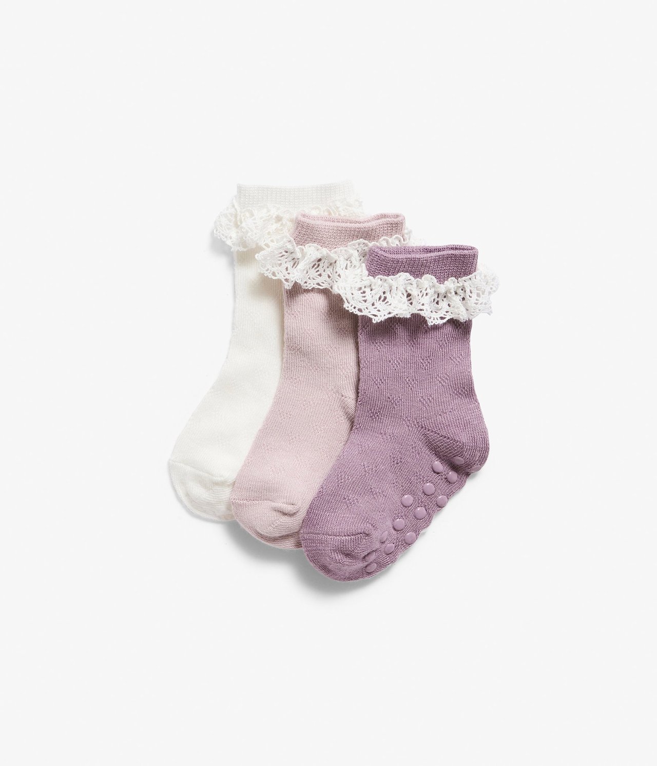 3 parin pakkaus vauvojen sukkia Pinkki - null - 0