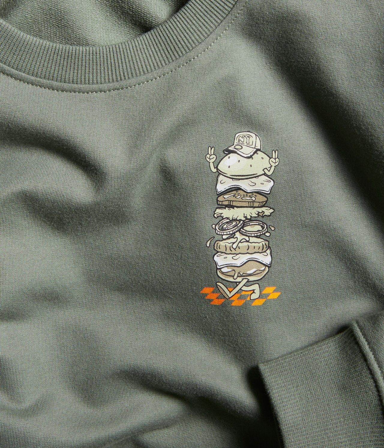 Sweatshirt med tryck på ryggen Grön - null - 6